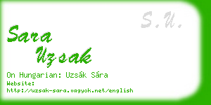 sara uzsak business card