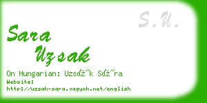 sara uzsak business card